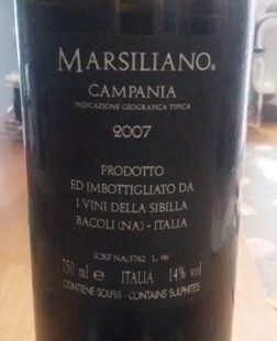 La Sibilla - Marsiliano '07 (retro)