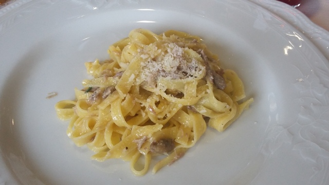 tagliatelle al ragu bianco di piccione